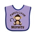 thumbnail image 1 of Inktastic Papas Little Monkey Boys Funny Boys or Girls Baby Bib, 1 of 4