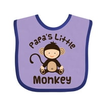 Inktastic Papas Little Monkey Boys Funny Boys or Girls Baby Bib