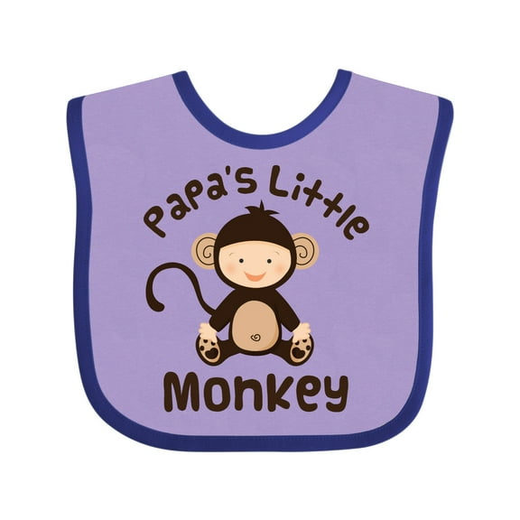 Inktastic Papas Little Monkey Boys Funny Boys or Girls Baby Bib