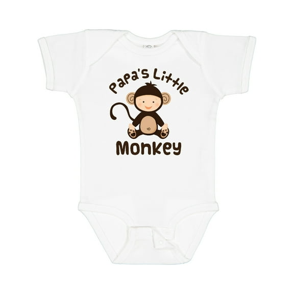 Inktastic Papas Little Monkey Boys Funny Boys or Girls Baby Bodysuit