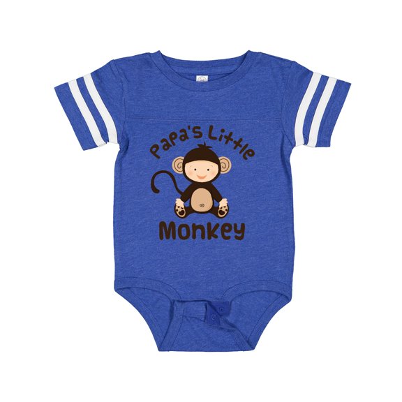 Inktastic Papas Little Monkey Boys Funny Gift Baby Boy or Baby Girl Bodysuit