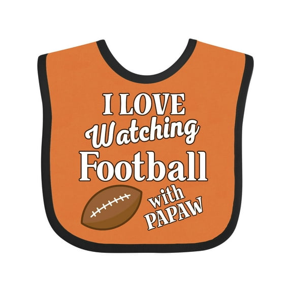 Inktastic Papaw Football Grandson Gift Boys or Girls Baby Bib