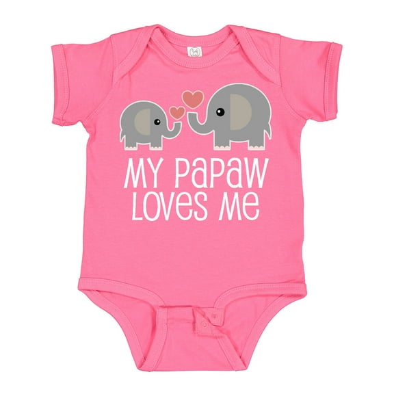 Inktastic Papaw Grandpa Loves Me Boys or Girls Baby Bodysuit