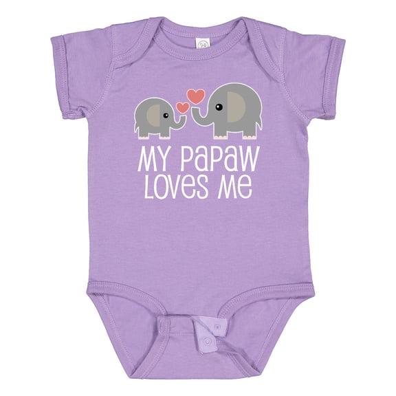 Inktastic Papaw Grandpa Loves Me Boys or Girls Baby Bodysuit
