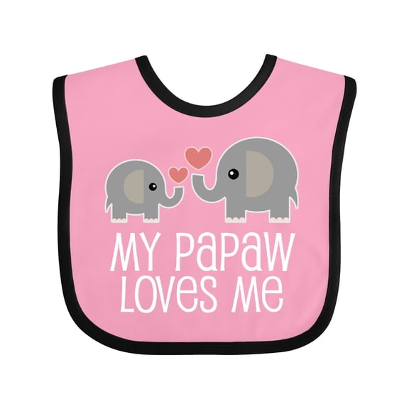 Inktastic Papaw Grandpa Loves Me Gift Boys or Girls Baby Bib