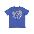 thumbnail image 1 of Inktastic Papaw Grandpa Loves Me Youth T-Shirt, 1 of 5