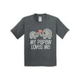 thumbnail image 1 of Inktastic Papaw Grandpa Loves Me Youth T-Shirt, 1 of 5