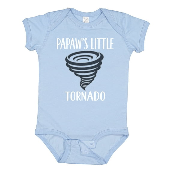 Inktastic Papaws Little Tornado Boys Grandson Boys Baby Bodysuit