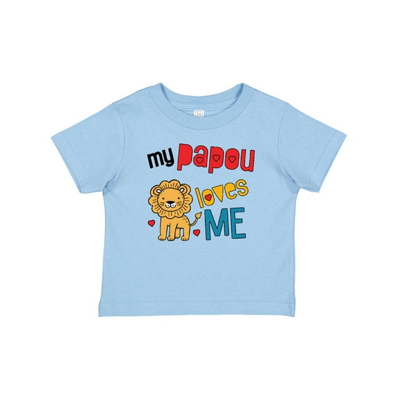 Inktastic Papou Loves Me Grandson Lion Boys Baby T-Shirt