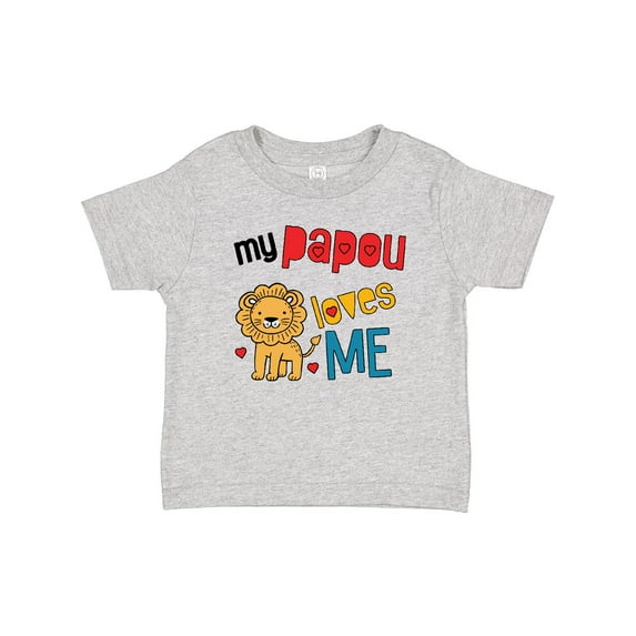Inktastic Papou Loves Me Grandson Lion Boys Baby T-Shirt