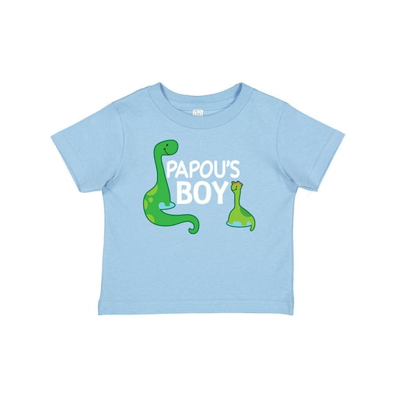 Inktastic Papou's Boy Grandson Dinosaur Boys Baby T-Shirt