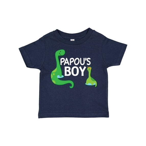 Inktastic Papou's Boy Grandson Dinosaur Boys Toddler T-Shirt