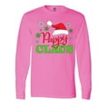 thumbnail image 1 of Inktastic Pappy Claus with Christmas Santa Hat and Snowflakes Long Sleeve T-Shirt, 1 of 5