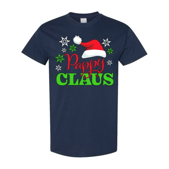 Inktastic Pappy Claus with Christmas Santa Hat and Snowflakes T-Shirt