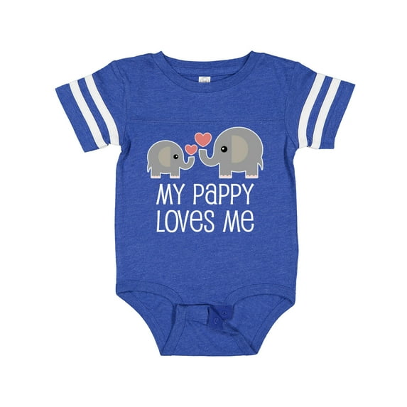 Inktastic Pappy Loves Me Grandson Boys or Girls Baby Bodysuit