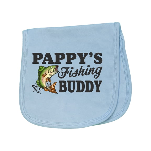 Inktastic Pappy's Fishing Buddy Baby Burp Cloth
