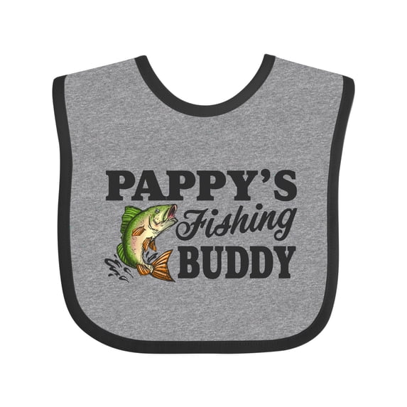Inktastic Pappy's Fishing Buddy Boys Baby Bib