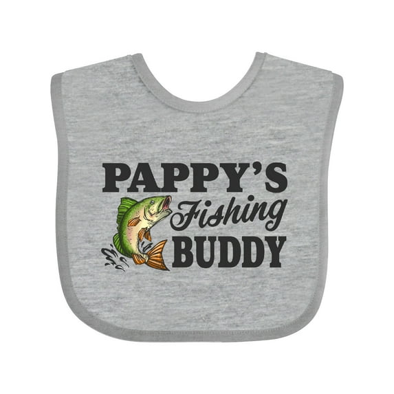 Inktastic Pappy's Fishing Buddy Boys Baby Bib