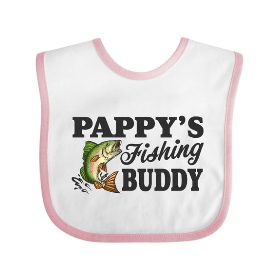 Inktastic Pappy's Fishing Buddy Boys Baby Bib