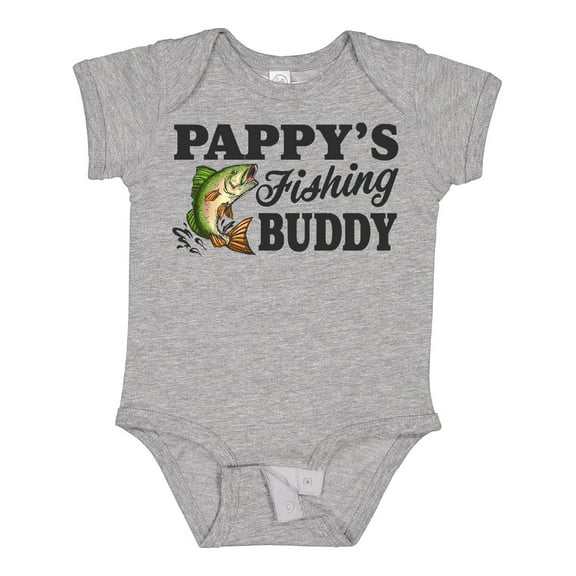 Inktastic Pappy's Fishing Buddy Boys Baby Bodysuit