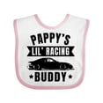 thumbnail image 1 of Inktastic Pappy's Lil' Racing Buddy with Car Silhouette Boys or Girls Baby Bib, 1 of 4