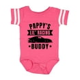 thumbnail image 1 of Inktastic Pappy's Lil' Racing Buddy with Car Silhouette Boys or Girls Baby Bodysuit, 1 of 5
