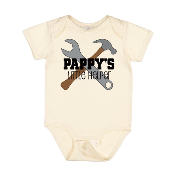 Inktastic Pappy's Little Helper Grandchild Boys Baby Bodysuit