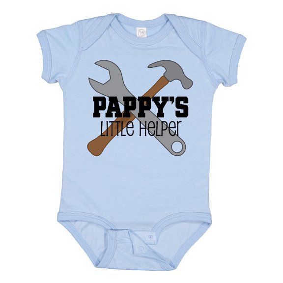 Inktastic Pappy's Little Helper Grandchild Boys Baby Bodysuit