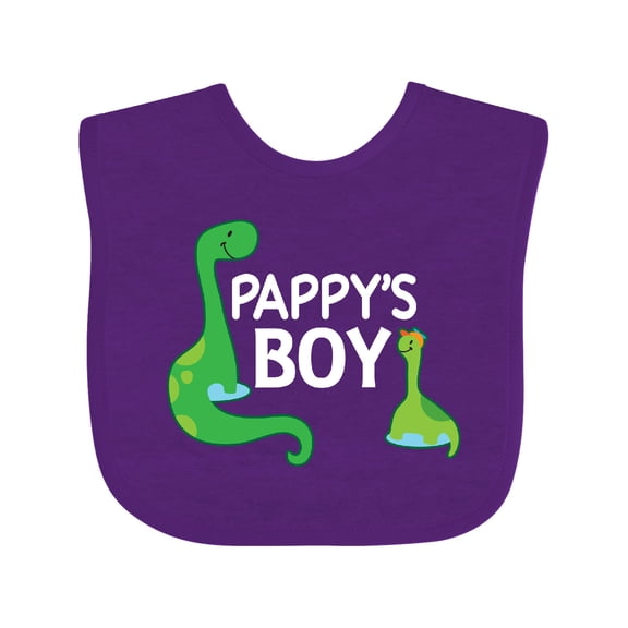 Inktastic Pappys Boy Grandson Dinosaur Boys Baby Bib