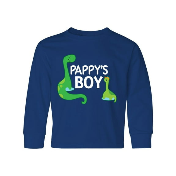 Inktastic Pappys Boy Grandson Gift Long Sleeve Youth T-Shirt