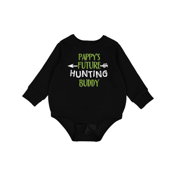 Inktastic Pappys Future Hunting Buddy Baby Fleece Bodysuit