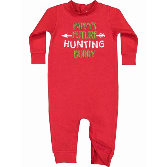 Inktastic Pappys Future Hunting Buddy Baby Fleece Romper