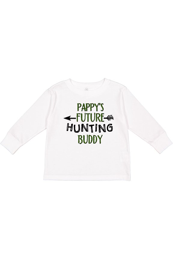 Pappys Future Hunting Buddy Boys or Girls Long Sleeve Toddler T-Shirt