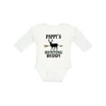 thumbnail image 1 of Inktastic Pappys Hunting Buddy Bow Hunter Boys or Girls Long Sleeve Baby Bodysuit, 1 of 5