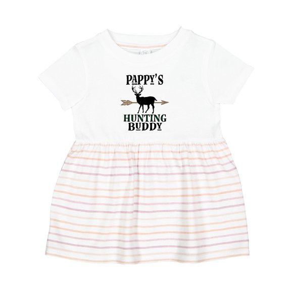 Inktastic Pappys Hunting Buddy Bow Hunter Girls Baby Dress