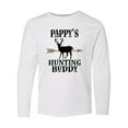 thumbnail image 1 of Inktastic Pappys Hunting Buddy Bow Hunter Long Sleeve Youth T-Shirt, 1 of 5