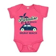 thumbnail image 1 of Inktastic Paradise Beach in Delray Beach with Palm Trees and Car Boys or Girls Baby Bodysuit, 1 of 5