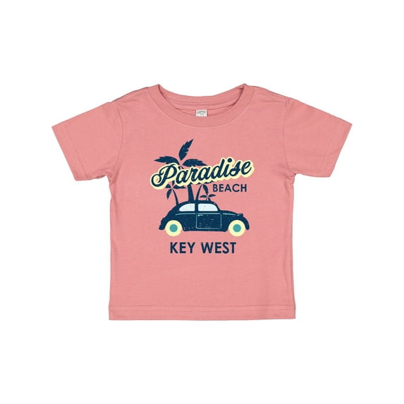 Inktastic Paradise Beach in Key West with Palm Trees and Car Boys or Girls Baby T-Shirt