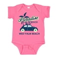 thumbnail image 1 of Inktastic Paradise Beach in West Palm Beach with Palm Trees and Car Boys or Girls Baby Bodysuit, 1 of 5