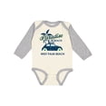 thumbnail image 1 of Inktastic Paradise Beach in West Palm Beach with Palm Trees and Car Boys or Girls Long Sleeve Baby Bodysuit, 1 of 5