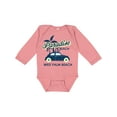 thumbnail image 1 of Inktastic Paradise Beach in West Palm Beach with Palm Trees and Car Boys or Girls Long Sleeve Baby Bodysuit, 1 of 5