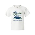 thumbnail image 1 of Inktastic Paradise Beach in West Palm Beach with Palm Trees and Car Youth T-Shirt, 1 of 5
