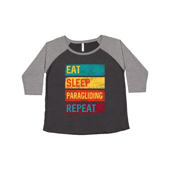 Inktastic Paraglider Eat Sleep Paragliding Repeat Women's Plus Size T-Shirt