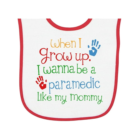 Inktastic Paramedic Like Mommy Baby Terry Cloth Bib