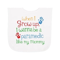 Inktastic Paramedic Like Mommy Baby Terry Cloth Bib