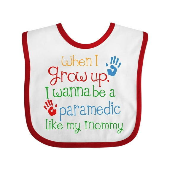 Inktastic Paramedic Like Mommy Boys or Girls Baby Bib