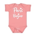 thumbnail image 1 of Inktastic Paris Bonjour with Hearts in White Text Boys or Girls Baby Bodysuit, 1 of 5