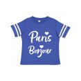 thumbnail image 1 of Inktastic Paris Bonjour with Hearts in White Text Boys or Girls Toddler T-Shirt, 1 of 5