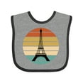 thumbnail image 1 of Inktastic Paris Eiffel Tower Retro Sunset Boys or Girls Baby Bib, 1 of 4