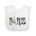 thumbnail image 1 of Inktastic Paris Eiffel Tower with Flowers Boys or Girls Baby Bib, 1 of 4